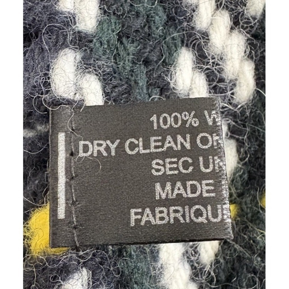 Handmade Irish Wool Blanket John Branigan 100% Pure Wool Throw BlackYellow 50x66 - Picture 5 of 8